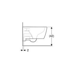 Geberit iCon Wand-WC Tiefspüler, geschlossene Form, Rimfree Tiefe 53cm, Weiß... GEBERIT-501661001 4025410870186 (Abb. 1)