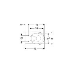 Geberit iCon Wand-WC Tiefspüler, geschlossene Form, Rimfree Tiefe 53cm, Weiß... GEBERIT-501661001 4025410870186 (Abb. 1)