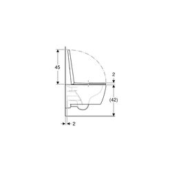 Geberit iCon Set Wand-WC Tiefspüler geschl. Form Rimfree, WC-Sitz T 53cm Absenkaut. ... GEBERIT-501663JT1 4025410652614 (Abb. 1)