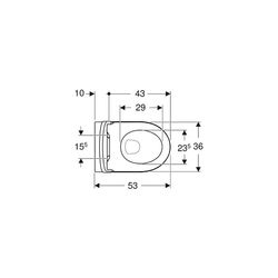 Geberit iCon Set Wand-WC Tiefspüler geschl. Form Rimfree, WC-Sitz T 53cm Absenkaut. ... GEBERIT-501663JT1 4025410652614 (Abb. 1)