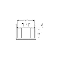 Geberit ONE Unterschrank für Waschtisch, 2 Schubladen, Breite Waschtisch 60cm, Höhe ... GEBERIT-505261002 4025410934482 (Abb. 1)
