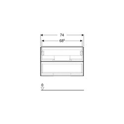 Geberit ONE Unterschrank für Waschtisch, 2 Schubladen, Breite Waschtisch 75cm, Höhe ... GEBERIT-505262007 4025410935908 (Abb. 1)