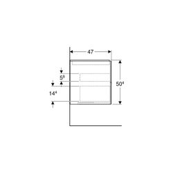 Geberit ONE Unterschrank für Waschtisch, 2 Schubladen, Breite Waschtisch 120cm, H 50... GEBERIT-505265005 4025410936097 (Abb. 1)
