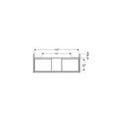 Geberit ONE Unterschrank für Waschtisch, 2 Schubladen, Breite Waschtisch 120cm, H 50... GEBERIT-505265005 4025410936097 (Abb. 1)