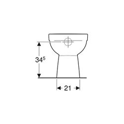 Geberit Renova Stand-WC Tiefspüler, Abgang vertikal, teilgeschlossene Form, Rimfree ... GEBERIT-500399012 4025410572998 (Abb. 1)