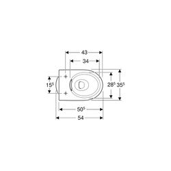Geberit Renova Stand-WC Tiefspüler, Abgang vertikal, teilgeschlossene Form, Rimfree ... GEBERIT-500399012 4025410572998 (Abb. 1)