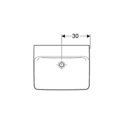 Geberit Renova Plan Aufsatzwaschtisch, Breite 60cm, Tiefe 48cm, ohne Hahnloch, ohne ... GEBERIT-501722001 4025410868824 (Abb. 1)