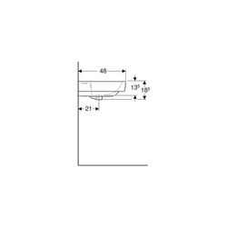 Geberit Renova Plan Aufsatzwaschtisch, Breite 70cm, Tiefe 48cm, Hahnloch mittig, Übe... GEBERIT-501724001 4025410868947 (Abb. 1)