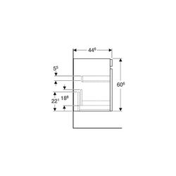 Geberit Renova Plan Unterschrank für Waschtisch, 1 Schublade, 1 Innenschublade, 68,2... GEBERIT-501908011 4025410905239 (Abb. 1)