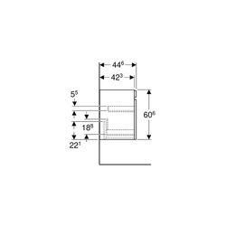 Geberit Renova Plan Unterschrank für Waschtisch 1 Schublade, 1 Innenschublade, 83,2x... GEBERIT-501910001 4025410905260 (Abb. 1)
