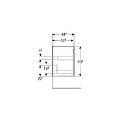 Geberit Renova Plan Unterschrank für Waschtisch, 1 Schublade, 1 Innenschublade, 92,8... GEBERIT-501911JR1 4025410905819 (Abb. 1)