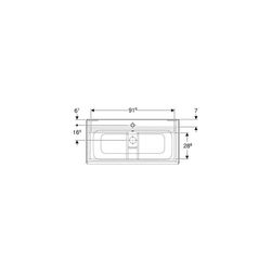 Geberit Renova Plan Set Möbelwaschtisch 100cm, Unterschr., 1 Schubl./1 Innenschubl.,... GEBERIT-501917JR1 4025410905932 (Abb. 1)