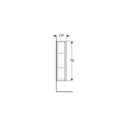 Geberit Renova Plan Hängeschrank mit 1 Tür, 39x70x17,3cm, Nussbaum hickory/Folie str... GEBERIT-501920JR1 4025410905970 (Abb. 1)