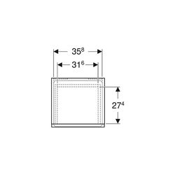 Geberit Renova Plan Seitenschrank mit 1 Tür, 1 Schublade, 39x70x36cm, Nussbaum hicko... GEBERIT-501921001 4025410905475 (Abb. 1)