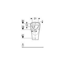 Geberit Renova Urinal trigonal, Zulauf von hinten, Abgang nach hinten/unten T 30cm, ... GEBERIT-501665001 4025410871305 (Abb. 1)