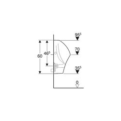 Geberit Renova Urinal trigonal, Zulauf von oben, Abgang nach hinten/unten T 30cm, Ab... GEBERIT-501675001 4025410871183 (Abb. 1)