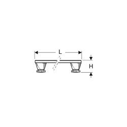 Geberit Set Füße und 4 Traversen, für Duschwannen aus Steinharz, ab 140cm 62,5x9,2–2... GEBERIT-554956002 4025410896124 (Abb. 1)