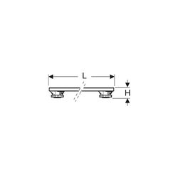 Geberit Set Füße und 4 Traversen, für Duschwannen aus Steinharz, ab 140cm 80x6,2–12c... GEBERIT-554962001 4025410750266 (Abb. 1)