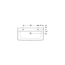 Geberit Renova Plan Aufsatzwaschtisch, Breite 100cm, Tiefe 48cm, Hahnloch links, rec... GEBERIT-501932001 4025410952226 (Abb. 1)