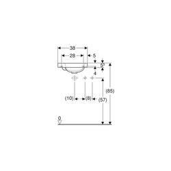 Geberit iCon Light Handwaschbecken 38x13x28cm, Weiß, KeraTect, Hahnloch links, ohne ... GEBERIT-501831002 4025410894465 (Abb. 1)