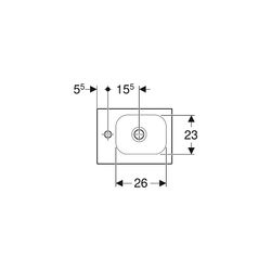 Geberit iCon Light Handwaschbecken 38x13x28cm, Weiß, KeraTect, Hahnloch links, ohne ... GEBERIT-501831002 4025410894465 (Abb. 1)