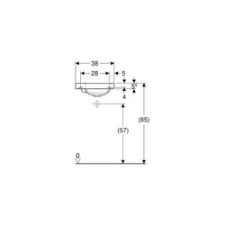 Geberit iCon Light Handwaschbecken 38x13x28cm, Weiß, ohne Hahnloch, ohne Überlauf, A... GEBERIT-501831003 4025410894472 (Abb. 1)