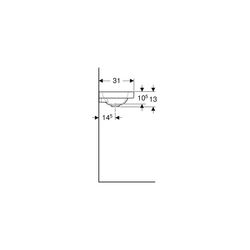Geberit iCon Light Handwaschbecken mit Ablagefläche 53x13x31cm, Weiß, ohne Hahnloch,... GEBERIT-501832003 4025410894519 (Abb. 1)