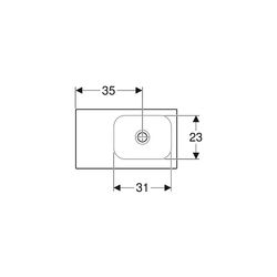 Geberit iCon Light Handwaschbecken mit Ablagefläche 53x13x31cm, Weiß, ohne Hahnloch,... GEBERIT-501833003 4025410894557 (Abb. 1)