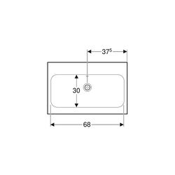 Geberit iCon Light Waschtisch, Breite 75cm, Tiefe 48cm, ohne Hahnloch, Überlauf sich... GEBERIT-501835003 4025410894670 (Abb. 1)