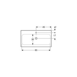 Geberit iCon Light Waschtisch, Breite 90cm, Tiefe 48cm, Hahnloch mittig, Überlauf si... GEBERIT-501836001 4025410894731 (Abb. 1)