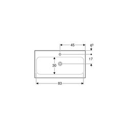 Geberit iCon Light Waschtisch, Breite 90cm, Tiefe 48cm, Hahnloch mittig, ohne Überla... GEBERIT-501836005 4025410894779 (Abb. 1)