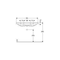 Geberit iCon Light Waschtisch mit Ablagefläche, Breite 90cm, Tiefe 48cm, ohne Hahnlo... GEBERIT-501840003 4025410895073 (Abb. 1)