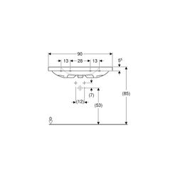 Geberit iCon Light Waschtisch mit Ablagefläche, Breite 90cm, Tiefe 48cm, Hahnloch mi... GEBERIT-501840005 4025410895097 (Abb. 1)