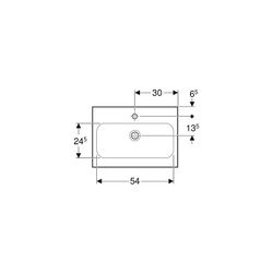 Geberit iCon Light Waschtisch verkürzte Ausladung, Breite 60cm, Tiefe 42cm, Hahnloch... GEBERIT-501841005 4025410895172 (Abb. 1)