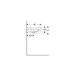 Geberit iCon Light Waschtisch verkürzte Ausladung, Breite 60cm, Tiefe 42cm, ohne Hah... GEBERIT-501841007 4025410895196 (Abb. 1)