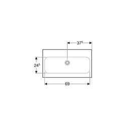 Geberit iCon Light Waschtisch verkürzte Ausladung, Breite 75cm, Tiefe 42cm, ohne Hah... GEBERIT-501842008 4025410895288 (Abb. 1)