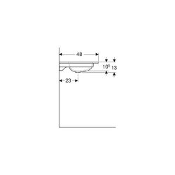 Geberit iCon Möbelwaschtisch, Breite 75cm, Tiefe 48cm, Hahnloch mittig, ohne Überlau... GEBERIT-501844002 4025410895349 (Abb. 1)