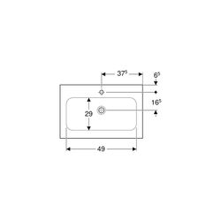 Geberit iCon Möbelwaschtisch, Breite 75cm, Tiefe 48cm, Hahnloch mittig, ohne Überlau... GEBERIT-501844002 4025410895349 (Abb. 1)