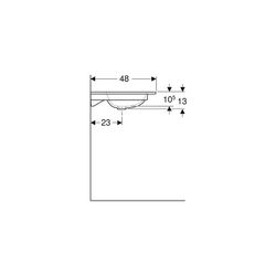Geberit iCon Möbelwaschtisch, Breite 120cm, Tiefe 48cm, Hahnloch links, rechts, ohne... GEBERIT-501846001 4025410895417 (Abb. 1)