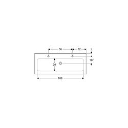 Geberit iCon Möbelwaschtisch, Breite 120cm, Tiefe 48cm, Hahnloch links, rechts, ohne... GEBERIT-501846001 4025410895417 (Abb. 1)
