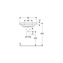 Geberit iCon Light Aufsatzwaschtisch, Breite 60cm, Tiefe 48cm, Hahnloch mittig, ohne... GEBERIT-501847006 4025410895509 (Abb. 1)