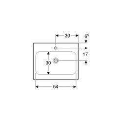 Geberit iCon Light Aufsatzwaschtisch, Breite 60cm, Tiefe 48cm, ohne Hahnloch, ohne Ü... GEBERIT-501847007 4025410895516 (Abb. 1)