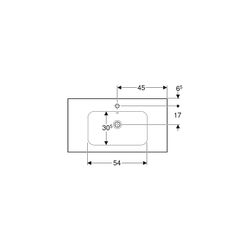 Geberit iCon Light Waschtisch mit Ablagefläche, Breite 90cm, Tiefe 48cm, Hahnloch mi... GEBERIT-501840001 4025410895059 (Abb. 1)