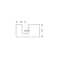 Geberit ONE Waschtischplatte Ausschnitt links, für Aufsatzwaschtisch Schalenform, 90... GEBERIT-505293003 4025410936981 (Abb. 1)