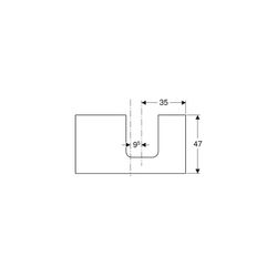 Geberit ONE Waschtischplatte Ausschnitt rechts, für Aufsatzwaschtisch Schalenform, 9... GEBERIT-505313003 4025410937407 (Abb. 1)