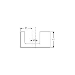 Geberit ONE Waschtischplatte Ausschnitt rechts, für Aufsatzwaschtisch rechteckig, 90... GEBERIT-505323004 4025410937629 (Abb. 1)