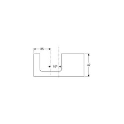 Geberit ONE Waschtischplatte Ausschnitt links, für Aufsatzwaschtisch rechteckig, 105... GEBERIT-505304007 4025410937308 (Abb. 1)