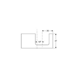 Geberit ONE Waschtischplatte Ausschnitt rechts, für Aufsatzwaschtisch rechteckig, 10... GEBERIT-505324007 4025410937728 (Abb. 1)