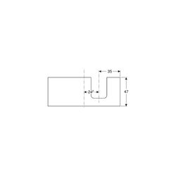 Geberit ONE Waschtischplatte Ausschnitt rechts, für Aufsatzwaschtisch Schalenform, 1... GEBERIT-505315005 4025410937568 (Abb. 1)