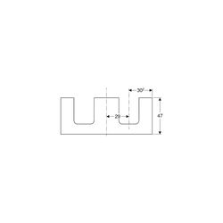 Geberit ONE Waschtischplatte Ausschnitt 2-fach, für Aufsatzwaschtisch Schalenform, 1... GEBERIT-505335001 4025410937803 (Abb. 1)